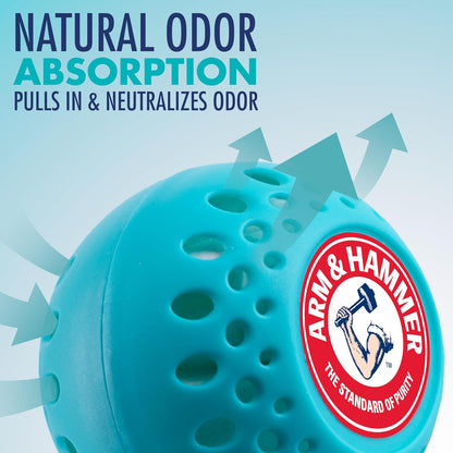 Arm & Hammer OdorBusterz® Odor Eliminator Balls, Sea Breeze, 3 Count – Baking Soda Odor Control for Closets, Drawers, Hampers & Small Spaces