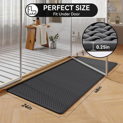 YDKGL Bathroom Rugs Non Slip, Super Absorbent Quick Dry Bath Mats for Bathroom, Foam Weave Texture Thin Bath Rugs Washable with Rubber Backing Fit Under Door Outside Shower,16" x 24“