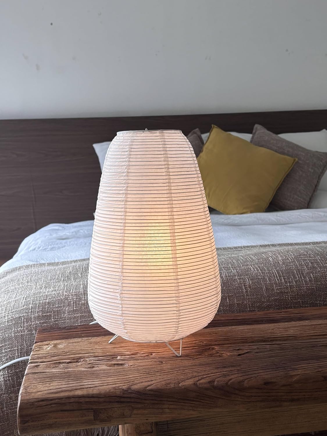 Rice Paper Table lamp, Bedside Paper Lantern Desk lamp for Bed Room/Study, Standing lamp Room Decoration,Ambient Lighting Night Stand