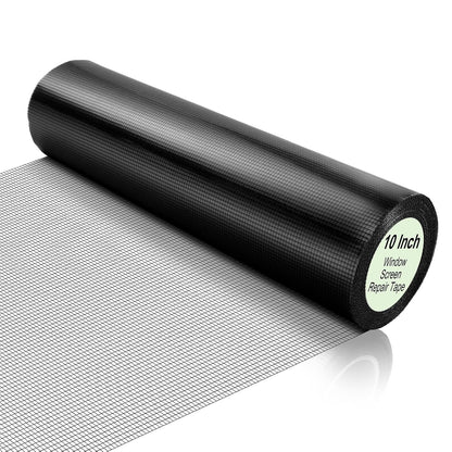CroBlissful Extra Wide 5 inch x 20 ft Window Screen Tape Mesh Repair Strong Adhesive Waterproof Fiberglass Screen Repair Kit Patch for Window Door Tears Holes(Black)