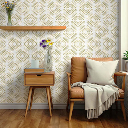 Heroad Boho Peel and Stick Wallpaper Beige Renter Friendly Wall Paper Peel and Stick Modern Contact Paper Neutral Geometric Wallpaper for Bedroom Bathroom Cabinets Decor Vinyl Waterproof 17.3"x78.7"
