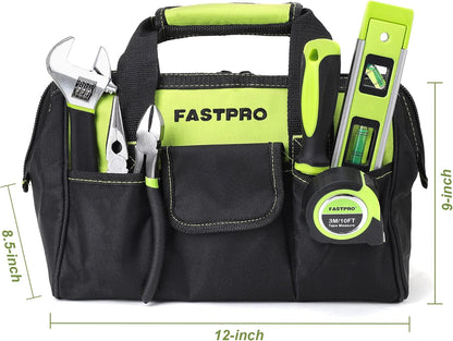 FASTPRO 236-Piece Home Repairing Tool Set, Mechanics Hand Tool Kit with 12-Inch Wide Mouth Open Storage Bag, Household Tool Set for DIY, Home Maintenance, Green