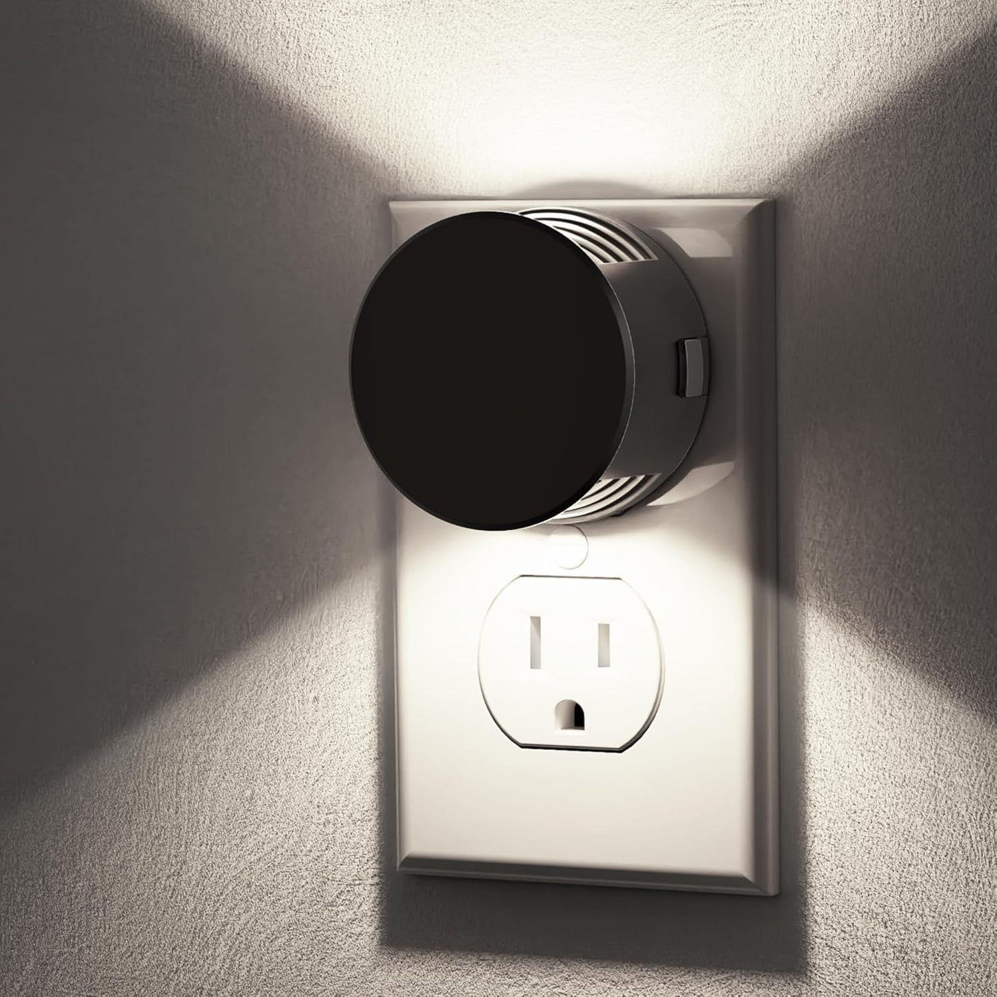 Briignite Night Lights Plug into Wall [2 Pack], White Night Light Dusk to Dawn Sensor Nightlight, Brightness Adjustable 3000K Soft White, Plug in Night Light for Bedroom, Hallway, Stairs, Kitchen