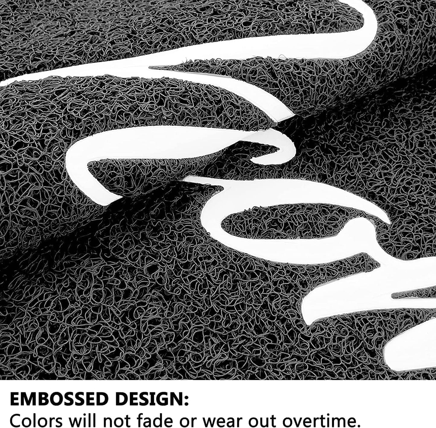 EARTHALL Door Mat Outside Inside Home Doormat, 30"x17.5", Durable Floor Mat Non Slip Mat Ultra Absorb Mud Easy Clean Front Doormat for Garage, Entryway, Patio, High Traffic Areas, Black