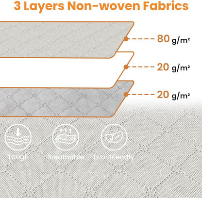 Fab totes 6 Pack Storage Bags for Clothes and Blanket, Foldable Closet Organizers and Storage with Zippers, Clear Window and Handles, Fabric Storage Bins for Sweater, Comforter, Bedding,Linen Sheets