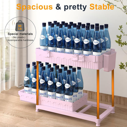 Sevenblue 3-Pack 2-Tier Under Sink Organizers with Sliding Drawers | Multi-use kitchen & bathroom storage, 12.8 inch black cabinet organizer, space-saving sliding drawer design.