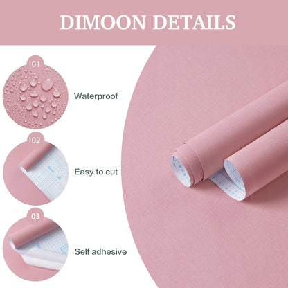Dimoon 17.7''x118'' Peel and Stick Wallpaper White Contact Paper for New Environmentally Friendly Materials Thickening Upgrade Embossed Renter Friendly Wall Paper Modern Vinyl Wrap Countertop Bedroom