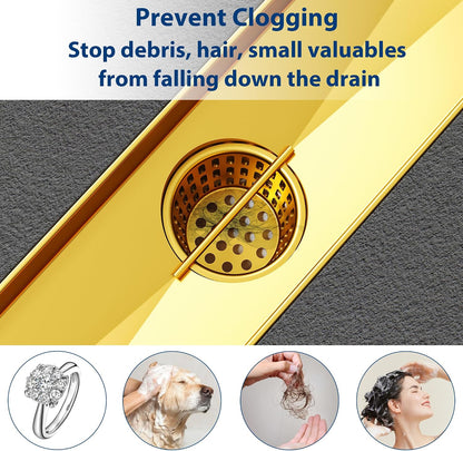 Neodrain Shower Drain Hair Catcher – Stainless Steel Hair & Debris Strainer with Lifting Hook, Hair Trap Filter Basket for Bathroom Drains, Reusable Hair Strainer for Clog-Free Drains