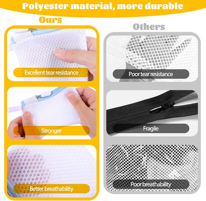 6 Pcs Small Mesh Laundry Bag Lingerie Bags for Washing Delicates for Delicates Washing Machine Underwear Washings Bag Small Foldable Wash Bags for Home Travel White 3.9 x 4.3 Inch