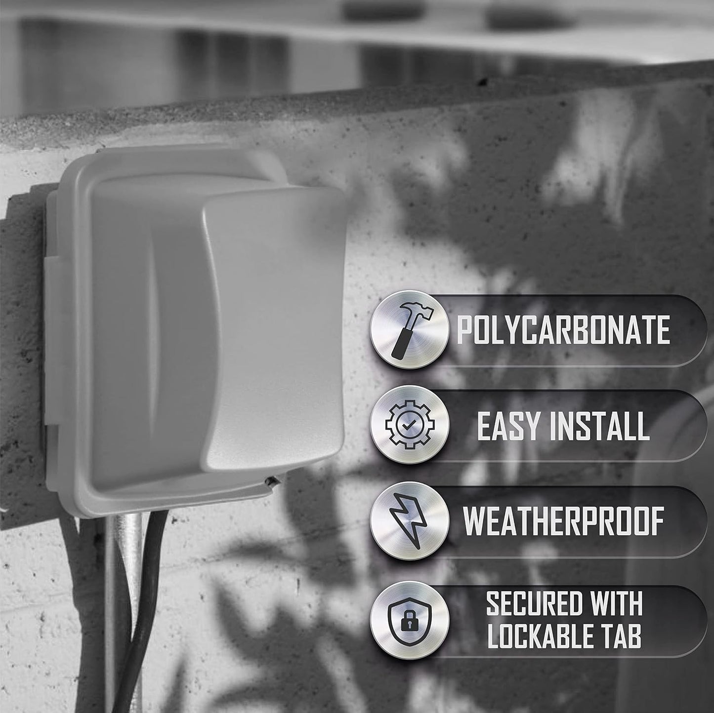 TayMac MM410W Single-Gang Horizontal/Vertical Mount Weatherproof In-Use Cover, 16 in 1, 2.75 in, White