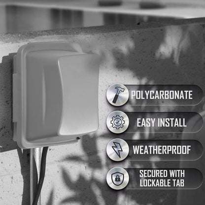 TayMac MM410W Single-Gang Horizontal/Vertical Mount Weatherproof In-Use Cover, 16 in 1, 2.75 in, White
