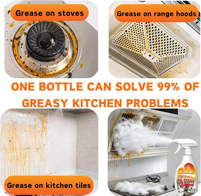 New Upgrade Kitchen Cleaner, Clean Up Kitchen Oil Stains Spray,Multi-Purpose Oils Stain Cleaner, Cleaning Spray For Home Kitchen(240ml/8.45oz)