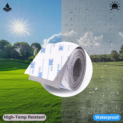 Window Screen Repair Tape, Made of 3M Tape, Screen Repair Kit for Small Holes and Tears of Windows, Doors, Mosquito Net, Strong Adhesive Patch Kit Fiberglass Mesh Tape (Transparent)