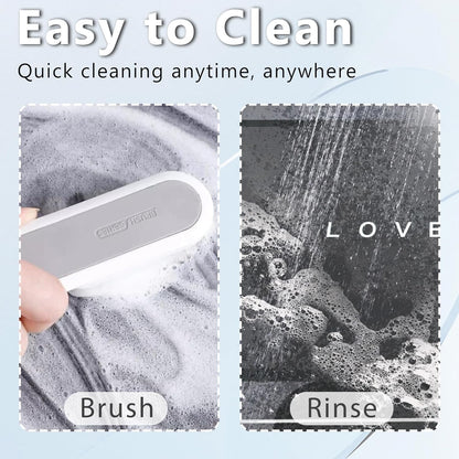 Bath mat Rubber Bathroom Mat-Quick Dry Absorbent Rug Non-Slip Thin Bathroom Rug Instant Dry Magic Bath mats for Bathroom Floor Mat in Front of Bathtub, Sink, Grey,17x27in