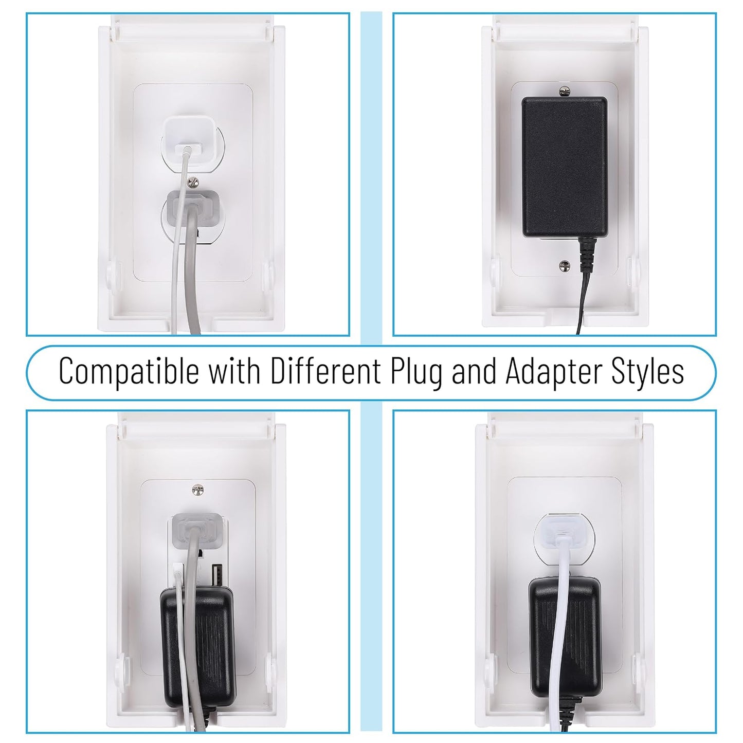 Bates Baby Safety Outlet Cover Box - Plug Covers for Electrical Outlets, Child Proof Outlet Cover, Socket Covers for Outlets