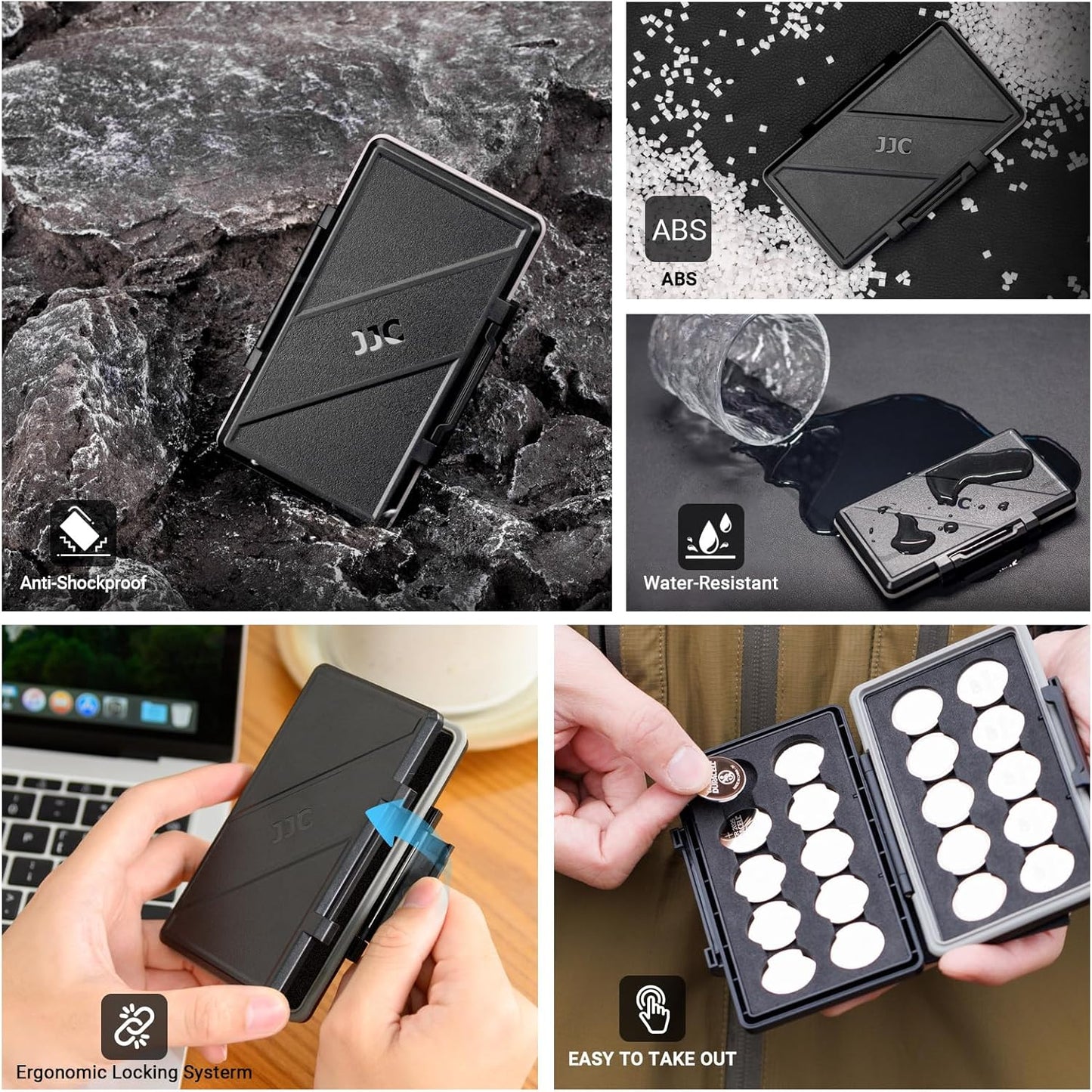 Magnetic Battery Tester for 1.5V 3V and 3.7V + CR2032 CR2025 CR2045 CR2016 Battery Case