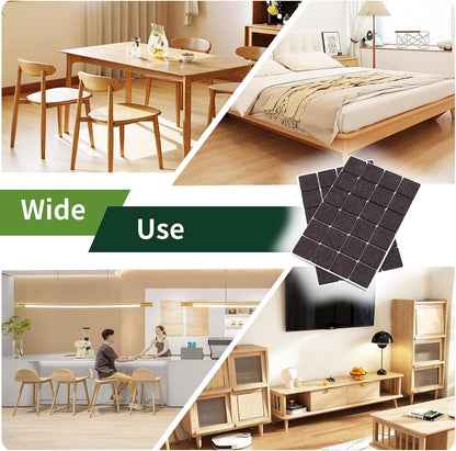 Felt Furniture Pads for Hardwood Floors 48 PCS, Furniture Pads, Floor Protectors for Hardwood Floors, Felt Pads for Furniture, Round, Dark Brown
