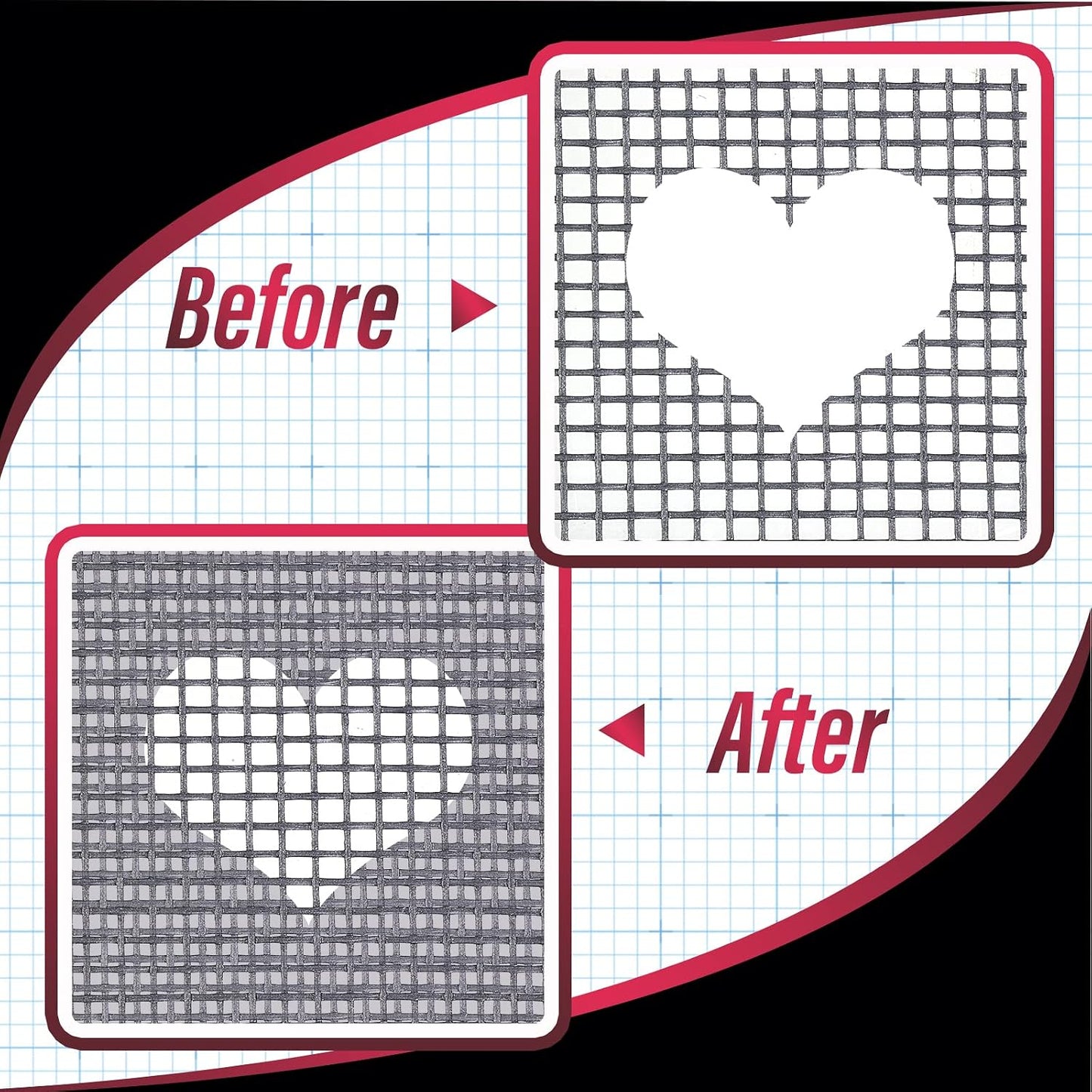 20 Pieces Tape Repair Patches, 4 Inches Mesh Patches Outdoor Tent Patch Kit | Portable Screen Tape Tent Mesh Repair Kit for Camping Hiking Supplies