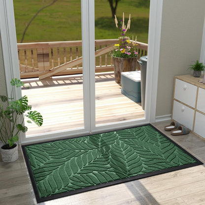Yimobra Front Door Mat Outdoor Indoor, 29.5x17 All-Season Waterproof Door Mat Outside Entrance, All-Weather Non-Slip Outside Doormat for Garage Patio Entryway, Brown