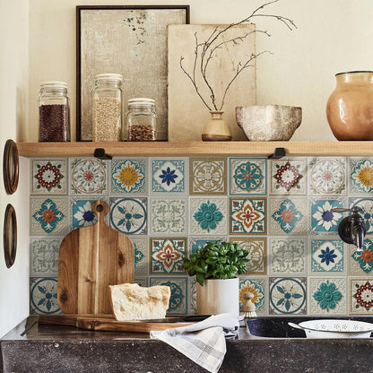 Peel and Stick Backsplash Tile Sticker for Kitchen and Bathroom Walls - 24 Removable 5.9"x5.9" Tiles, Waterproof