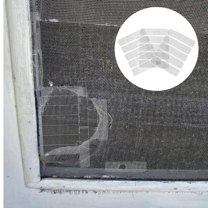 VILLCASE 25-Pack Window Screen Repair Patches Self-Adhesive Window Screen Mesh Tape Adhesive Mesh Repair Tape for Rips and Tears Easy Cut Sticker for Home and Rv Use