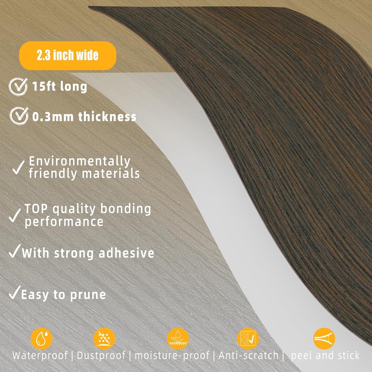 GSCIT Club Wood Grain Repair Tape, 2.4 inch X 15ft Self Adhesive Maple Grain Repair Patch for Tables, Chairs, Baseboards, Doors, Windows, Floors, Handicraft DIY. - Colors B