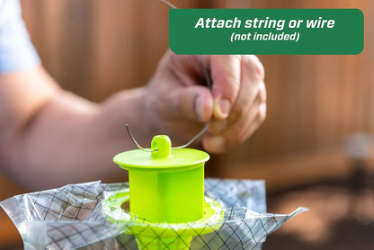 RESCUE! Outdoor Disposable Fly Trap – Hanging Fly Catcher with Attractant Bait, Fly Bag for Patio, Yard, Trash & Farm Areas – Easy-to-Use Outdoor Fly Control - 24 Traps