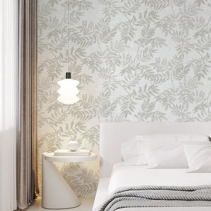 Neutral Leaf Peel and Stick Wallpaper Boho Contact Paper for Cabinets and Drawers Modern Removable Self Adhesive Wallpaper for Bedroom Bathroom Waterproof Contact Paper Beige 78.7inL 17.3inW