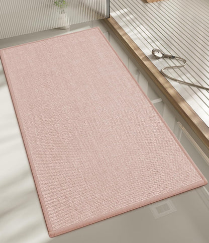 chakme Bathroom Rugs Mat 24x17, Ultra Thin Non Slip Bath Mat Small Quick Dry Absorbent Bath Mat for Bathroom Floor, (Dark Beige, 24"x17")