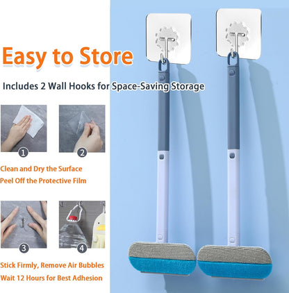 Window Screen Cleaning Brush, 6-in-1 Screen Cleaner Tool Kit with Spray Bottle, Crevice Brush and Microfiber Cloth for Window Tracks and Screens