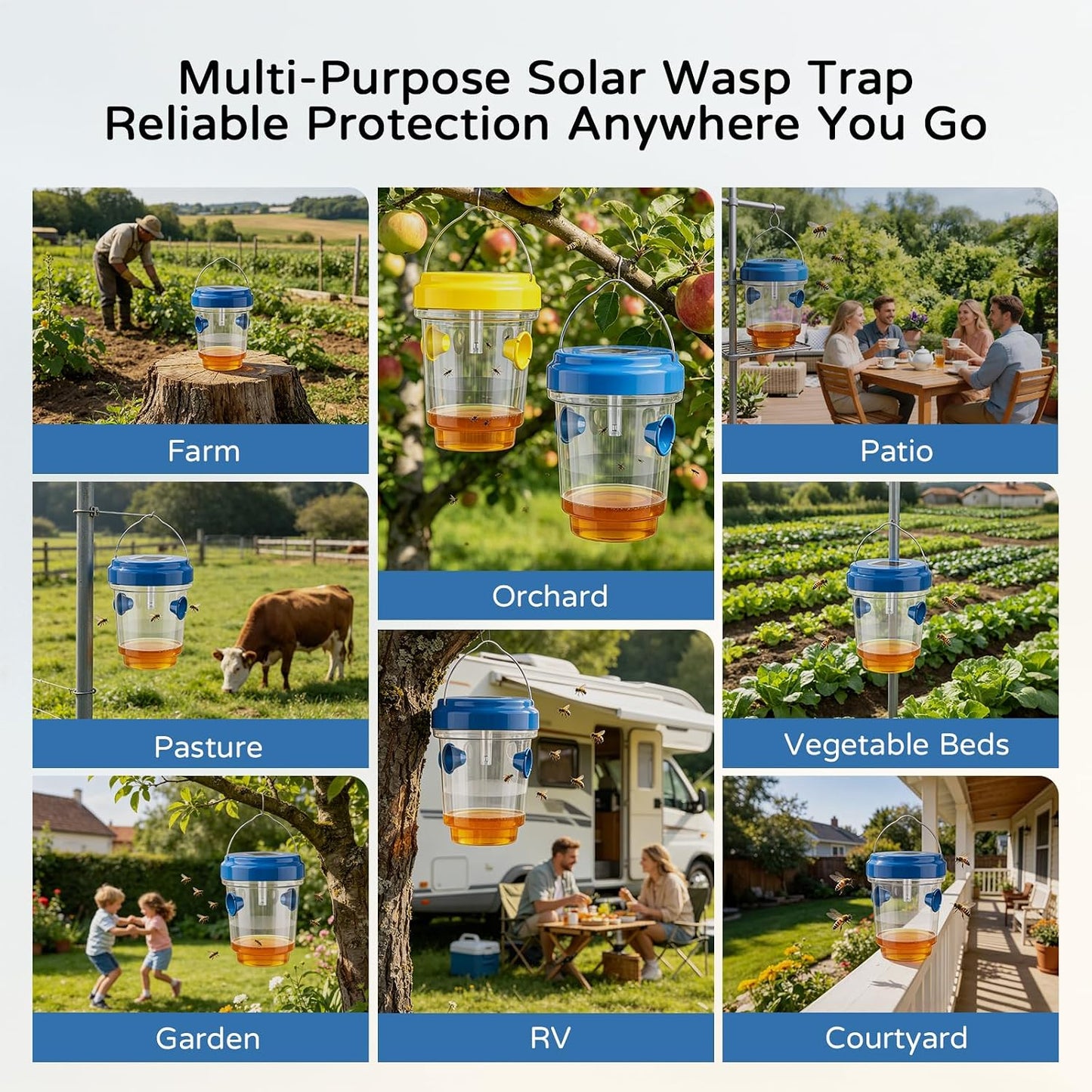Wasp Traps Outdoor Hanging 4Packs