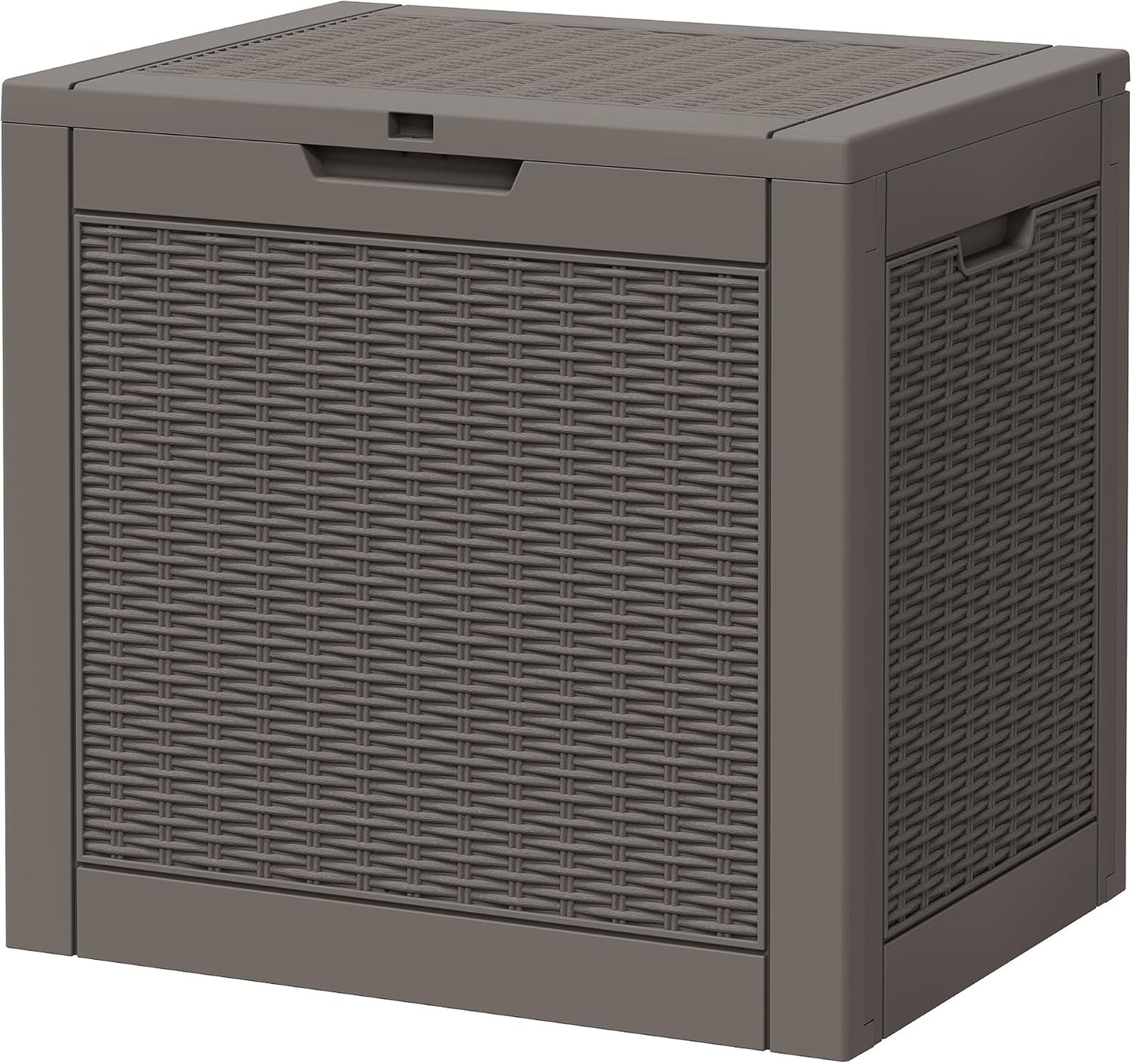 Outdoor Storage Deck Boxes Waterproof, Waterproof and UV Resistant Outdoor Storage Box Lockable Lid for Delivery Box, Indoor, Garden Tools, Pool Supplies, Patio (Black, 31 Gallon)