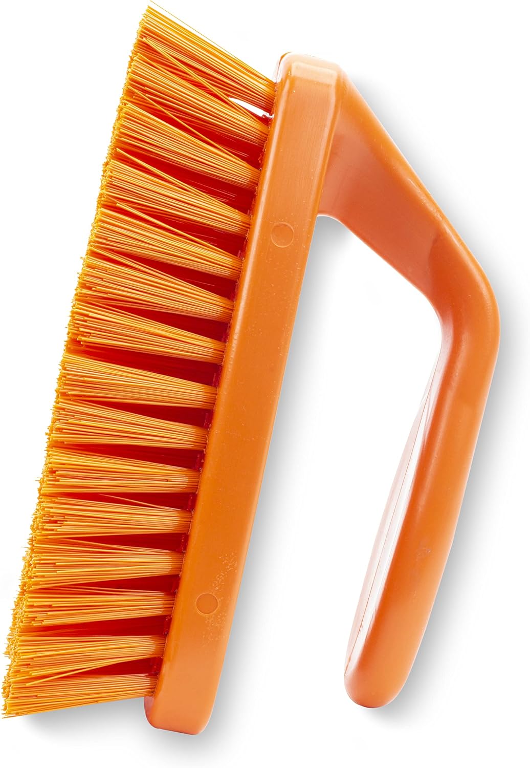 SPARTA Heavy Duty Scrub Brush, Hand Brush with Iron Shape Handle Design for Scrubbing Kitchen Pots and Pans or Bathroom Sink and Shower, 6 Inches, Black, Twin