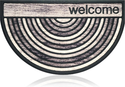 Extra Durable, Superior Absorption, Front Door Mat for Outdoor & Indoor - Welcome Mat for Entryway, Entrance, Patio, Porch - Waterproof, Non-Slip Backing, Coarse Fibers (Scales,17x29)