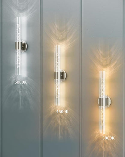 10000mAh Battery Operated Wall Sconce Set of 2, Rechargeable Wireless Wall Lights with Remote Control, Dimmable Timer 3 Color Temperature Glass Wall Lamp for Living Room Bedroom Gold 21.5 Inch