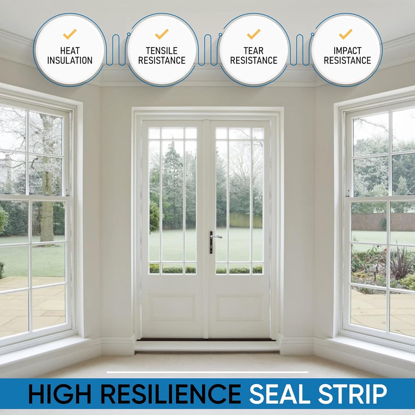 Adhesive V Shape Weatherstrip, Weather Stripping Door Seal Strip Foam Door Frame Insulation Side Jamb Bottom Groove Gap Filler Soundproof V Weatherstripping (Black, 1/2 in x 1/2 in x 26 Ft)