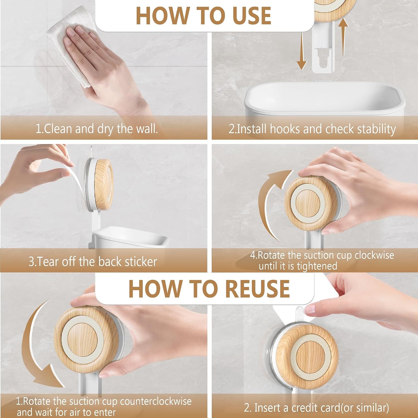 Double Layer Soap Dish for Shower 2 Pack, Wall Mounted Bar Soap Holder Suction Cup 2 Layer Self Draining Soap Case Sponge Holder for Shower Bathroom, Tub and Kitchen Sink, Drill-Free Tray