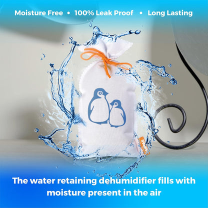 ZARPAX Household Mini Moisture Absorbers | 5.5oz SET OF 2 Reusable Dehumidifier Bags | Closet Humidity Absorber | Absorbs Moisture Damp Bad Odours | Closet Dehumidifier 100% Leakproof