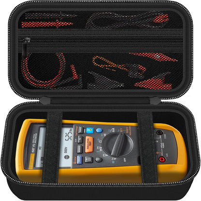 Carrying Case for Fluke1587 FC/ 87-V/ 87V Max/ 88V/ 15B+/ 17B+/ 1503/1507/1508/1577/3000 FC Multimeter Testers and Accessories, Multimeter Storage Bag Organizer Box (Case Only)