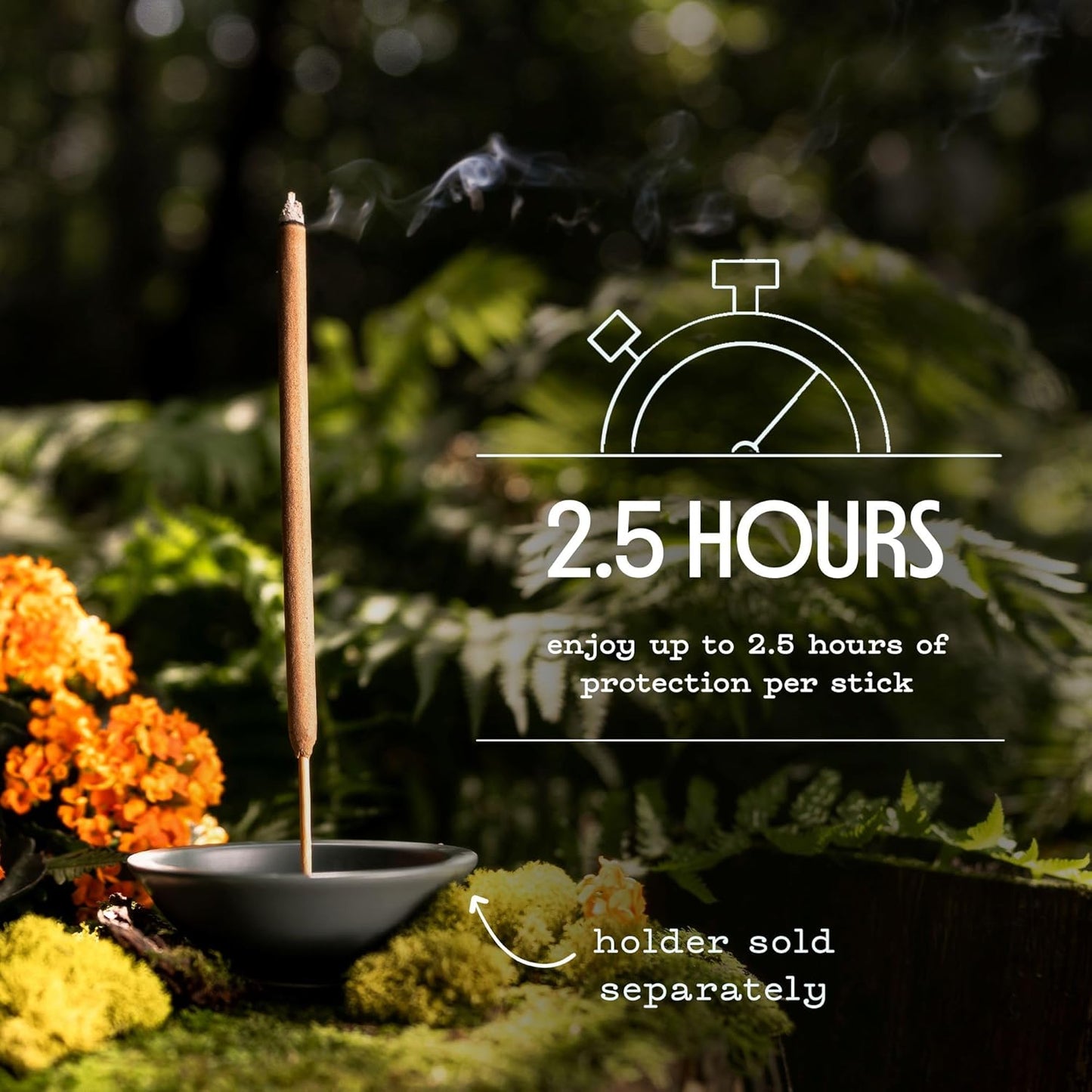 Murphy's Naturals Citronella Mosquito Repellent Incense Sticks, 24 Count | Bamboo-core sticks infused with citronella, rosemary, lemongrass, peppermint & cedarwood oils; 2+ hr burn for outdoor use