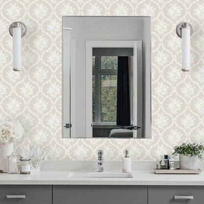TACHIO Floral Peel and Stick Wallpaper French Country Contact Paper 17.5" x 118" Waterproof Self Adhesive Wall Paper for Bedroom Living Room & Accent Walls Vinyl Removable Renter Friendly
