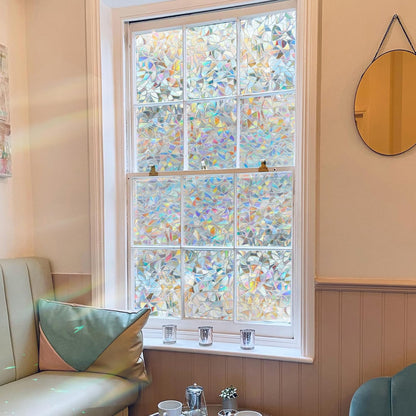 Niviy Window Privacy Film Static Cling Non-Adhesive Window Film Frosted Glass Bathroom Door Decoration Privacy Covering (17.7"x 78.7")