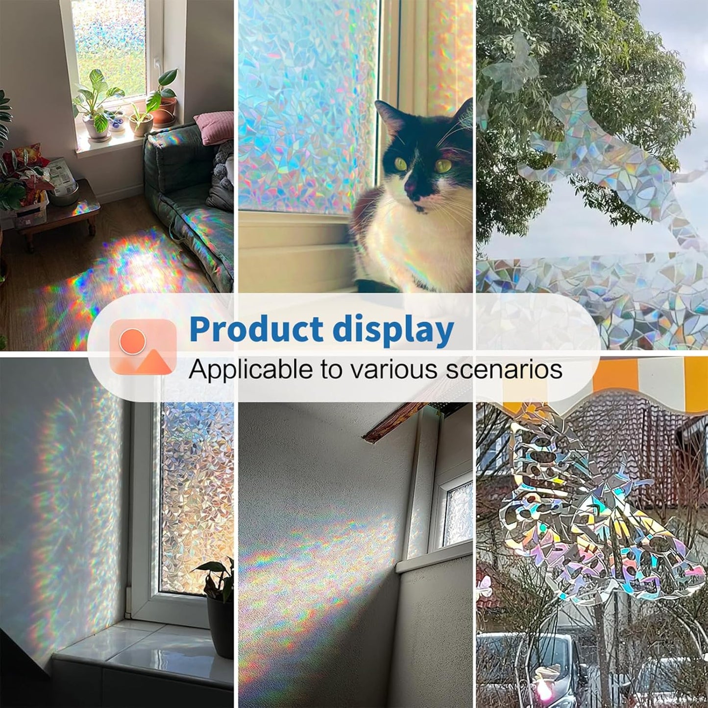 Niviy Window Privacy Film Static Cling Non-Adhesive Window Film Frosted Glass Bathroom Door Decoration Privacy Covering (17.7"x 78.7")