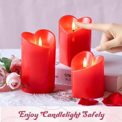 White Flameless Candles Set of 3 (3"x3") Battery Operated LED Pillar Candles with Remote and Timer, Real Wax Flickering Candles for Fireplace Bedroom Living Room Home Decor and Indoor Use