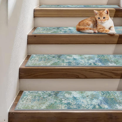sarben Non Slip Stair Treads for Wooden Steps 15PCS - 8"x30" Indoor Safety Carpet, Edging Mats with TPE Adhesive Backing, Pet and Elderly Friendly Stair Rugs (Taupe) - Colors A