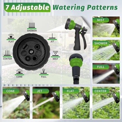 AUTOMAN Garden Hose Nozzle - 2 Pack, 100% Metal High Pressure Spray Nozzle, Labor-Saving Design, Heavy Duty for Garden Watering, Car Washing, Window Cleaning, Pets Bathing