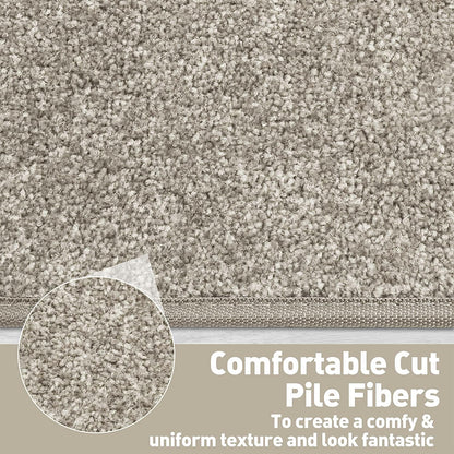 PURE ERA Carpet Stair Treads Tape Free Non Slip Indoor Stair Carpet Stair Protectors Pet-Friendly Non-Slip Skid Resistant Washable Reusable 8" x 30"(2 Pieces,Black)