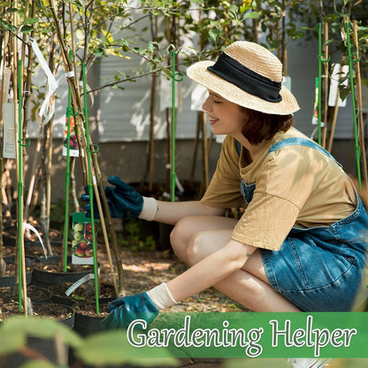 20 Pcs Plant Support Stakes, 12.83" Indoor Plant Stakes Adjustable Length, Garden Sticks for Indoor Outdoor Plants, Plant Poles with with Rings Clip for Potted Plants Tomato Monstera Orchid