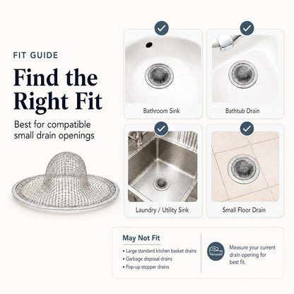 Kingrol 50 Pack 2-3/4 Inch Stainless Steel Sink Strainers, Small Mesh Drain Strainer Baskets for Kitchen Sink, Bathroom Sink, Bathtub, Laundry, Floor Drain and Utility Sink
