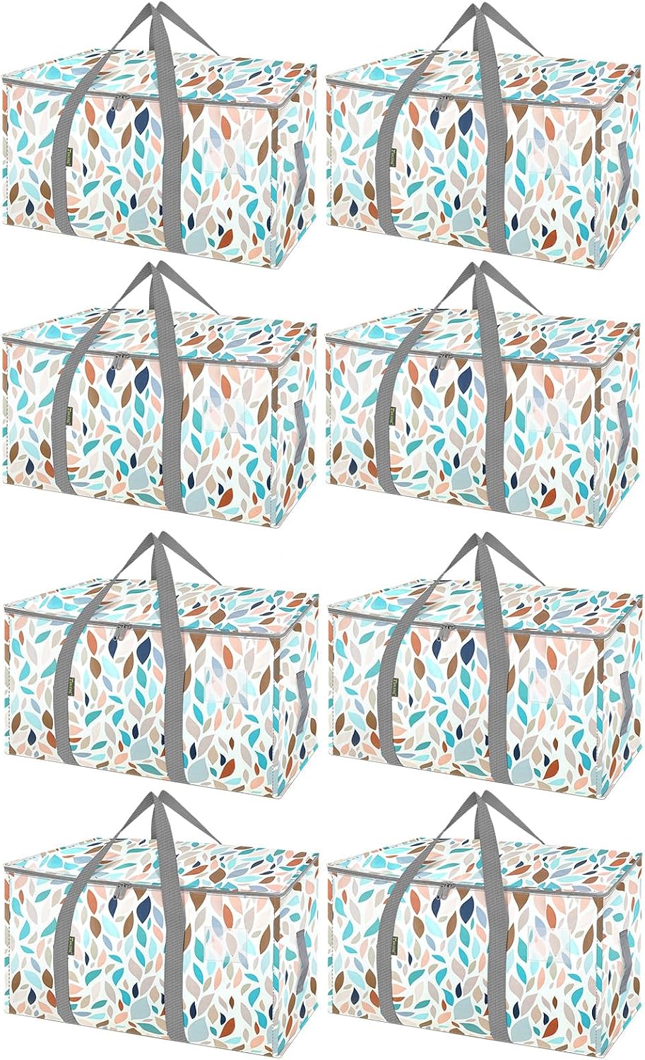 BALEINE 6-Pack Oversized Moving Bags with Reinforced Handles, Heavy-Duty Storage Tote for Clothes, Moving Supplies (Clear, 6-Pack)